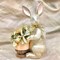 Easter Decorations - Easter Elegant Buuny with Floral Pot Handcrafted